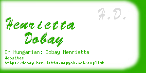 henrietta dobay business card